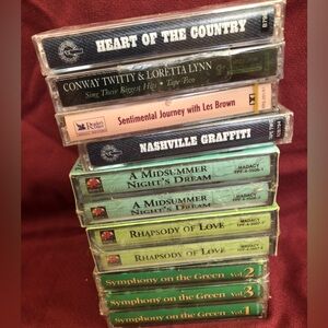 11 vintage cassette tapes country music piano loretta lynn conway twitty